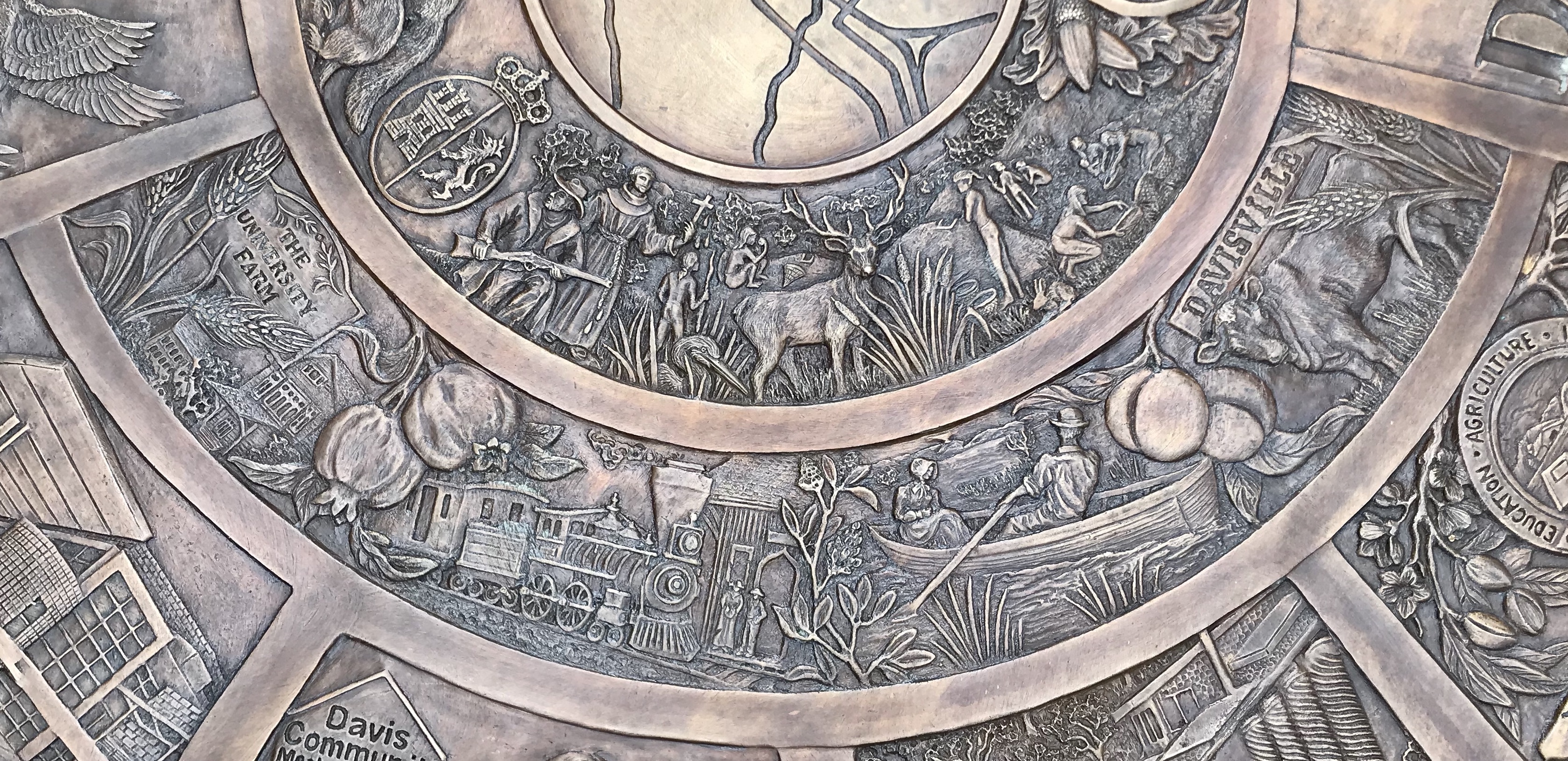 Detail of Bronze Davis Centennial Seal